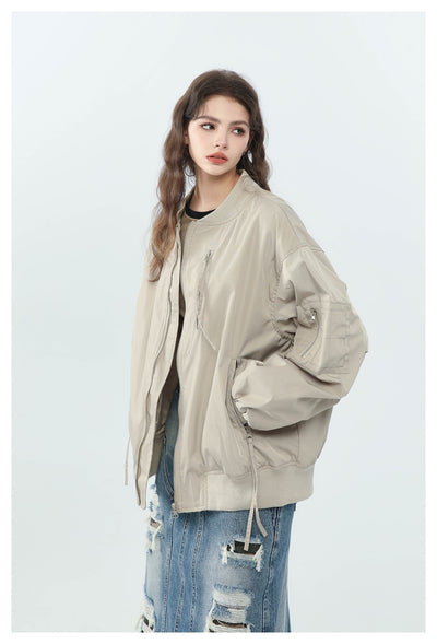 Abrigo Beisbolero Holgado para Mujer - Image 17