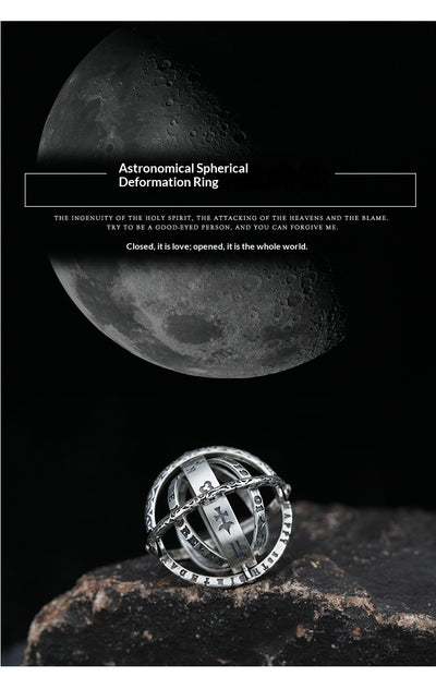 Anillo Astronómico Transformable para Hombre - Diseño Globo Celeste - Image 8