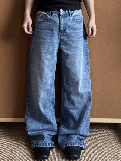 Jeans Rectos Holgados Efecto Desgastado Lavado - Image 8