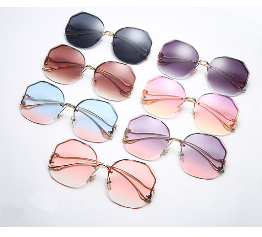 Gafas de Sol Degradado Tan sin Marco con Bordes Cortados - Image 13