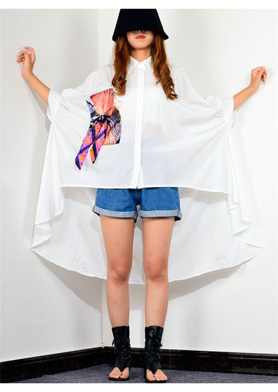 Camisa Casual Mujer con Parches de Moda - Manga Corta y Cuello Solapa - Image 6