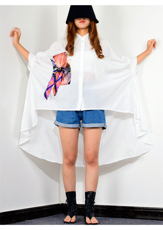 Camisa Casual Mujer con Parches de Moda - Manga Corta y Cuello Solapa - Image 6