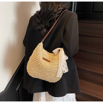 Bolsa Mensajera Tejida Calada para Mujer - Multiusos - Image 18
