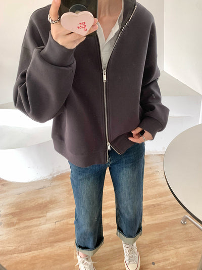 Chaqueta Casual de Algodón Espacial de Alta Densidad con Doble Cierre y Cuello Alto - Image 3