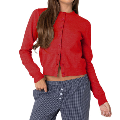 Cardigan de Mujer Botones Manga Larga Colores Lisos - Otoño Invierno - Image 18