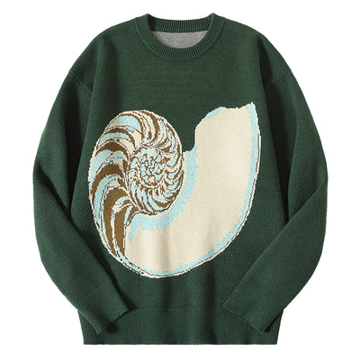 Suéter Casual para Mujer con Patrón de Concha Marina - Image 9