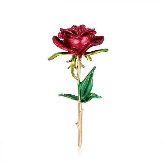 Broche Floral de Aleación con Efecto Goteo Elegante - Image 6