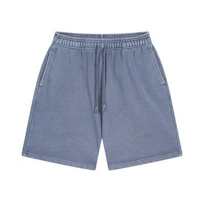 Shorts Deportivos de Algodón Puro Teñidos con Patrón Vintage Lavado - Image 13