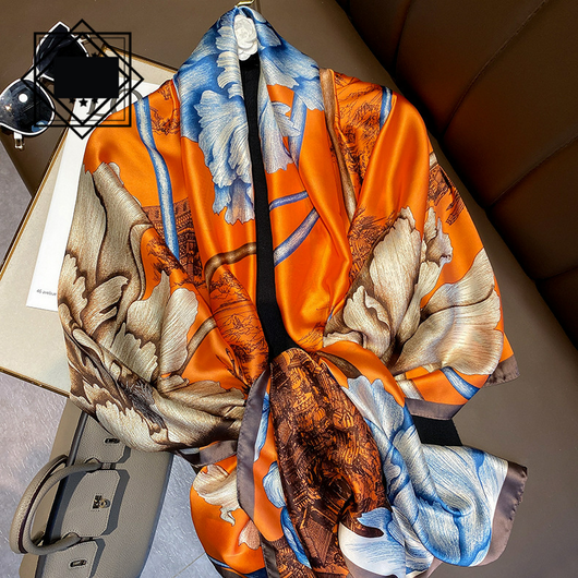 Foulard Ligero de Seda para Mujer - Bufanda Larga Elegante de Verano - Image 28