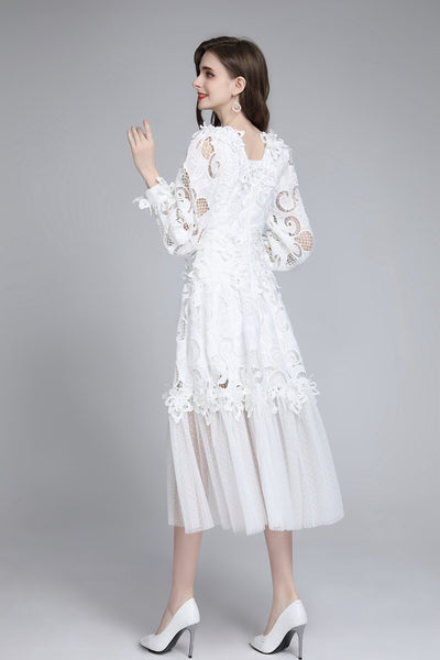 Vestido Hueco Bordado Cintura Esbelta para Mujer - Image 29