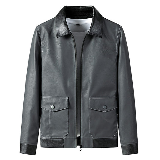 Chaqueta Otoñal Holgada para Hombre Talla Grande Estilo Papá - Image 2
