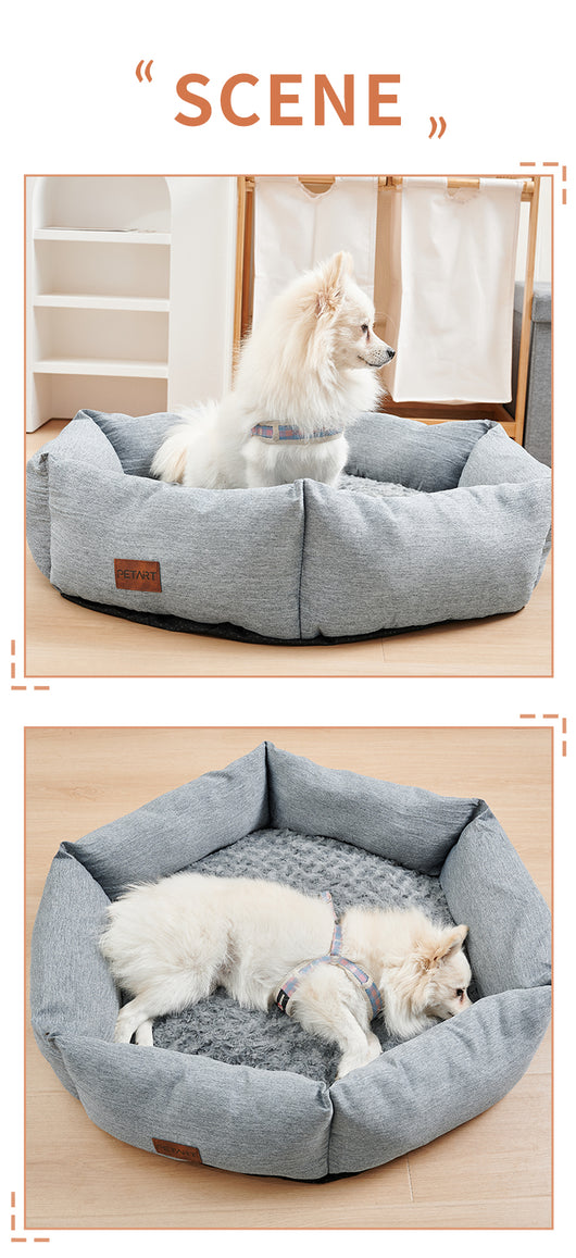 Cama Hexagonal de Terciopelo para Perros - Sofá Calmante y Acogedor - Image 16