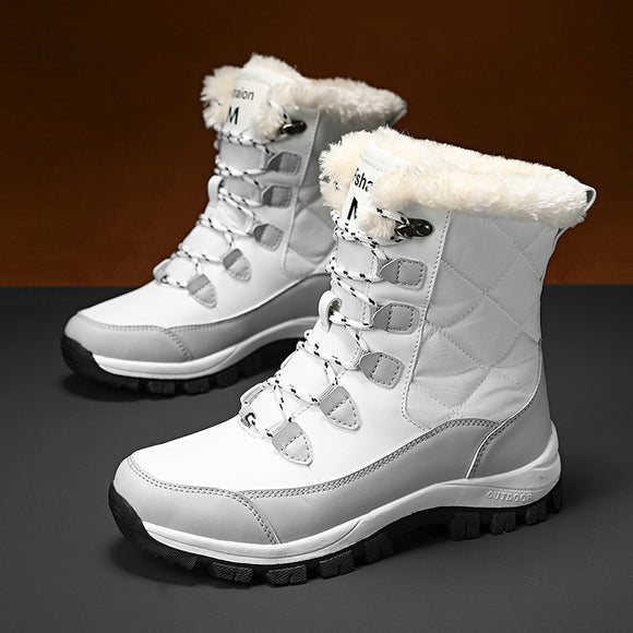 Botas de Nieve Cálidas Acolchadas de Terciopelo para Mujer