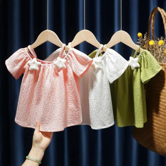Playera Princesa de Moda para Niña - Manga Corta Estilo Sling