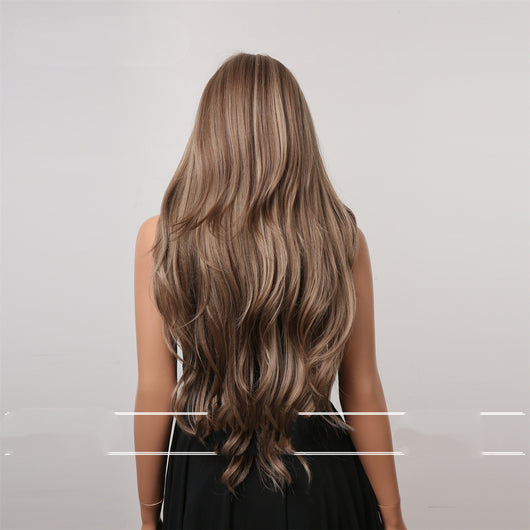 Peluca Larga Ondulada con Flequillo - Cabello Rizado Voluminoso - Image 9