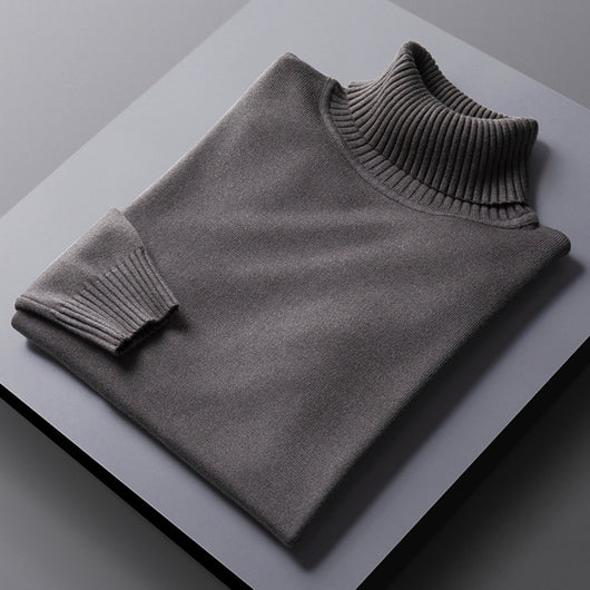 Suéter de Cuello Alto Hombre con Solapas - Diseño Moderno y Cálido - Image 14