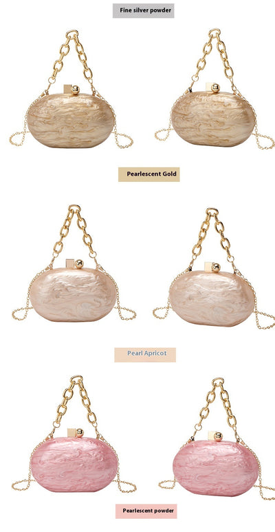 Bolso Bandolera de Cadena Acrílica Ovalada - Image 15