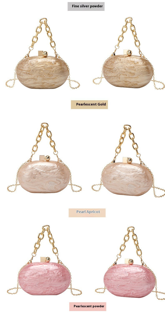 Bolso Bandolera de Cadena Acrílica Ovalada - Image 15
