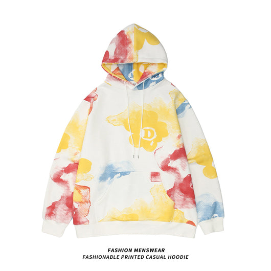 Sudadera Hoodie Tie-Dye Estilo Callejero Japonés Manga Larga - Image 4