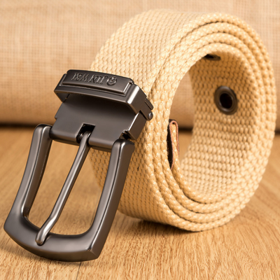 Cinturón de Lona Gruesa con Hebilla para Hombre - Resistente y Versátil - Image 5