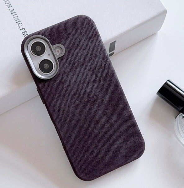 Funda Magnética de Cuero con Franela para Celular