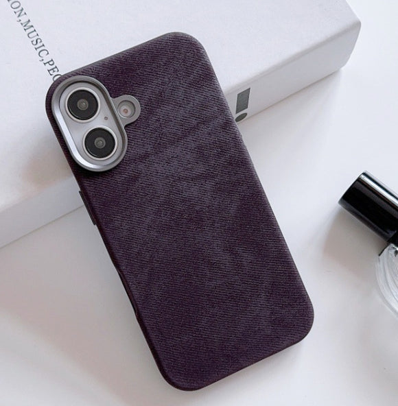 Funda Magnética de Cuero con Franela para Celular