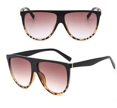 Women's full-frame tortoiseshell sunglasses with gradient purple lenses, shown from front and angled views. - Image 11