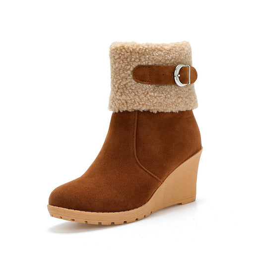 Botas de Gamuza con Cuña y Cierre Lateral para Mujer - Image 5