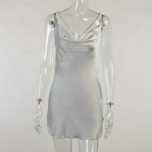 Vestido Sling de Perlas para Mujer con Mochila Integrada - Image 12