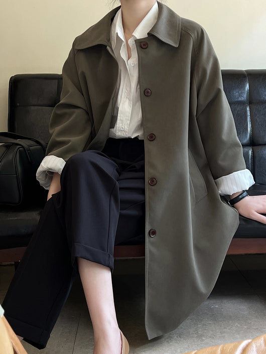 Gabardina Estilo Coreano para Mujer - Colección Otoño - Image 18