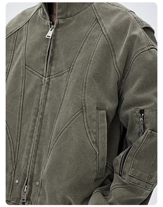 Chaqueta de Trabajo Pesada en Lona Lavada para Hombre - Image 17