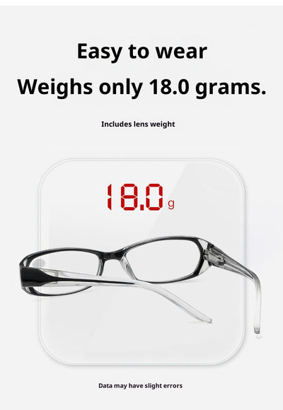 Red and clear retro full-frame reading glasses with blue light blocking lenses and a +2.00 prescription. - Image 12