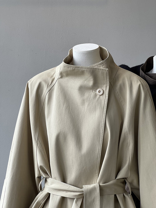 Chamarra Retro Suelta de Cintura para Mujer con Cuello Mao - Image 33