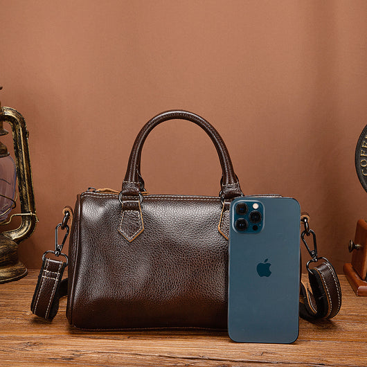 Bolso Retro de Cuero Genuino para Mujer - Diseño Casual y Portátil - Image 3