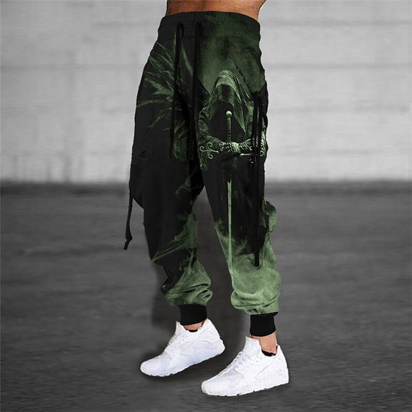 Calça Harem Esportiva com Cintura Elástica e Estampa Animal 3D