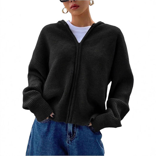 Cardigan Holgado de Punto Grueso con Cierre - Image 3