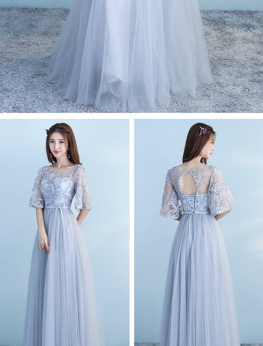 Vestido Largo Azul para Damas de Honor - Elegancia para Bodas y Eventos - Image 18