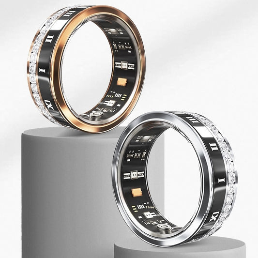 Anillo Inteligente Multifuncional con Diamantes Incrustados