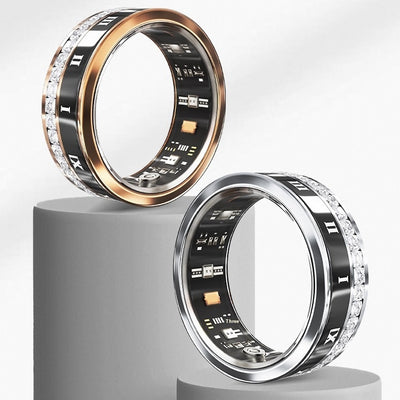 Anillo Inteligente Multifuncional con Diamantes Incrustados