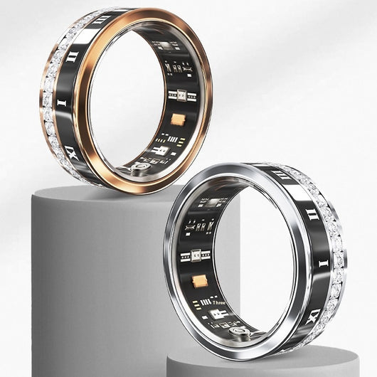 Anillo Inteligente Multifuncional con Diamantes Incrustados
