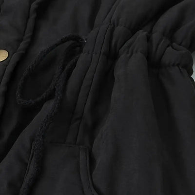 Chaqueta Hoodie Ajustada Casual Cordones Mujer Largo Europeo Americano - Image 5