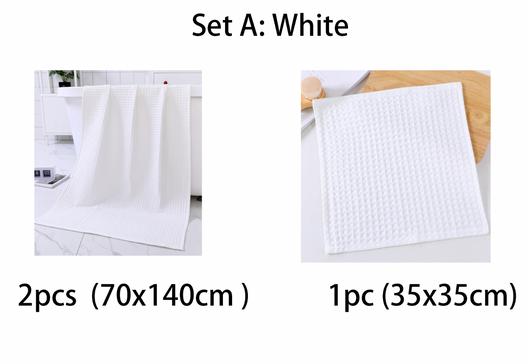 Toalla de Baño de Algodón Puro Textura Waffle - Súper Absorbente y Secado Rápido - Image 41