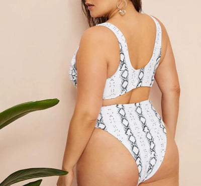 Traje de Baño Talla Grande con Nudo Cintura Alta Sensual - Image 7