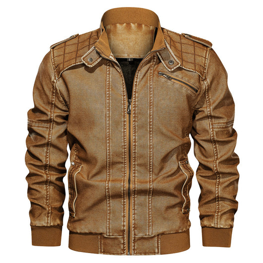Camisa de Cuero Casual con Cuello Mock para Hombre Joven - Image 10