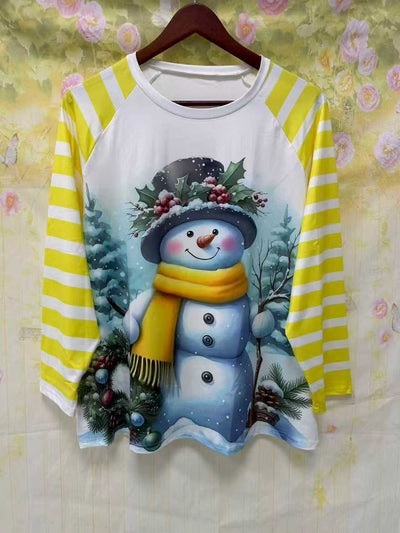 Suéter Largo para Mujer con Patrón de Muñeco de Nieve - Image 15