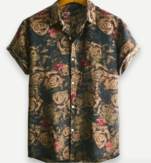 Camisa Hawaiana de Manga Corta con Solapa - Image 11