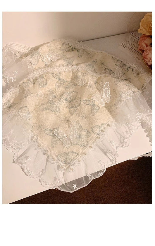 Pañuelo Triangular de Encaje Mariposa para Mujer - Image 13