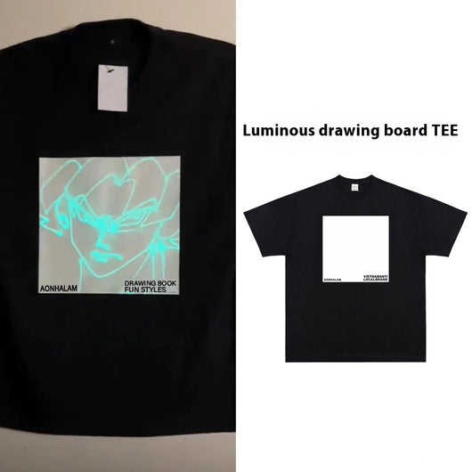 Playera de Algodón Puro con Diseño Luminoso - Unisex Holgada - Image 19