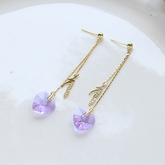 Aretes Largos de Cristal Transparente con Flecos Brillantes - Image 10