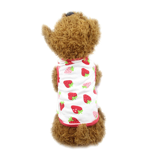 Chaleco Fino de Algodón Estampado para Mascotas - Colores Pastel Primavera Verano